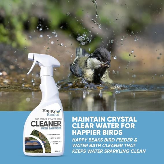 Happy Beaks - Bird Feeder & Bath Cleaner with Sanitiser
